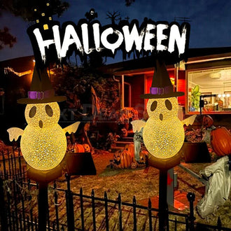 Solar-Powered Ghost Wizard Hat Stake Light