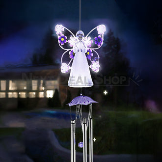 Solar Powered Hanging Angel Wind Chime