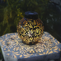 Solar Powered Iron Garden Lantern - Weatherproof Yard Garden Patio Backyard Outdoor Hanging Decor Lighting