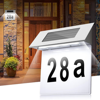 Solar Powered LED Address Doorplate
