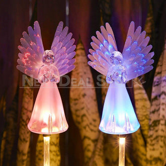 Solar-Powered LED Angel Light