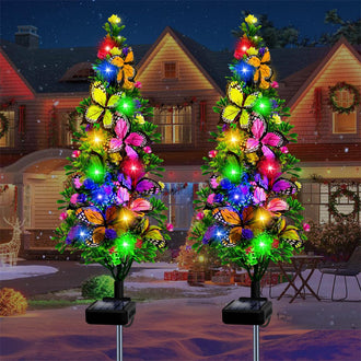 Solar Powered LED Butterfly Tree Stake Light