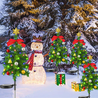 Solar Powered LED Christmas Tree Stake Light