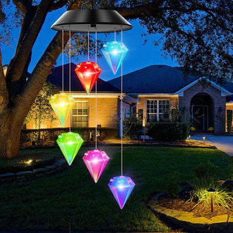 Solar Powered LED Dangling Diamond Lights‑ Weatherproof Garden & Yard Lighting