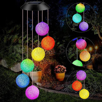 Solar-Powered LED Dangling Globe Light