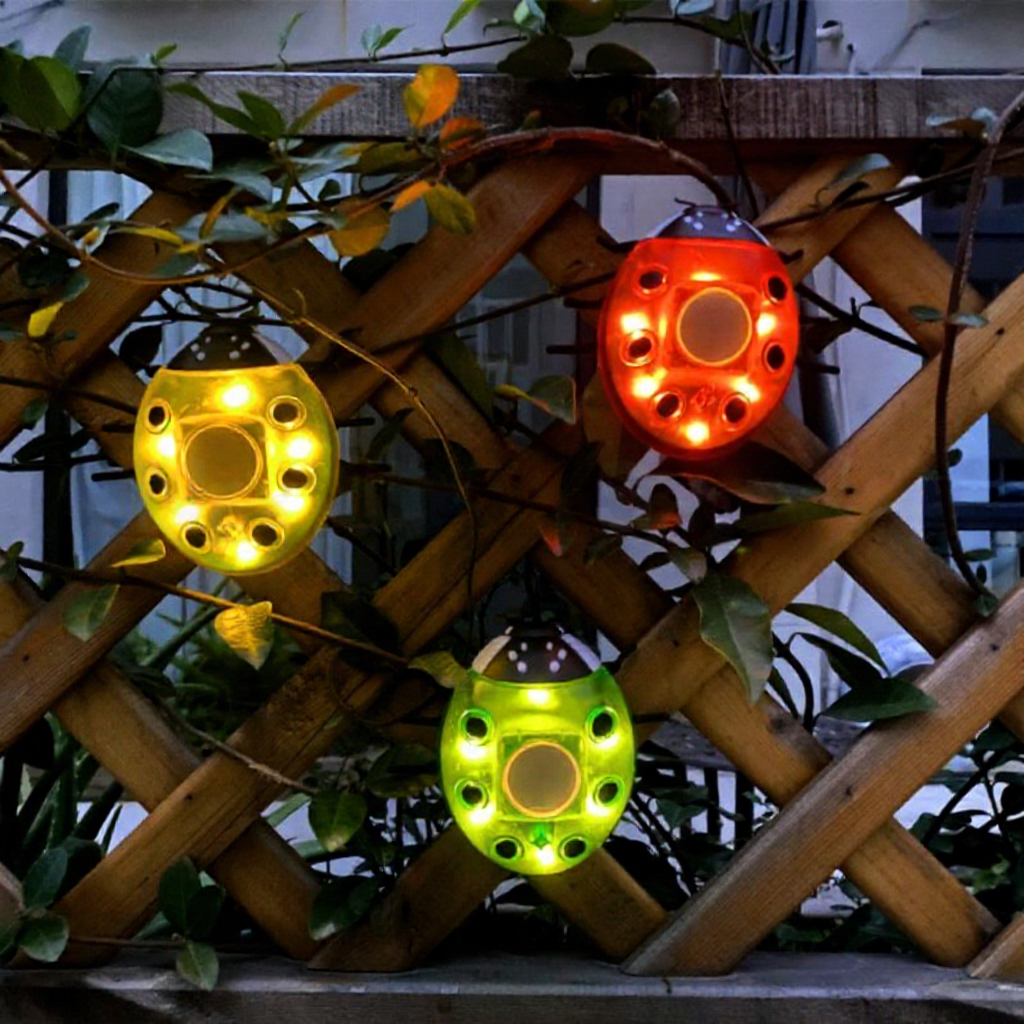 Solar Powered LED Ladybug Garden Light - Waterproof Outdoor Lawn Patio Garden Lighting