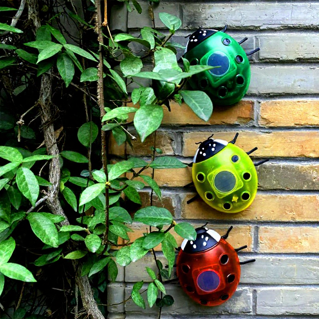 Solar Powered LED Ladybug Garden Light - Waterproof Outdoor Lawn Patio Garden Lighting