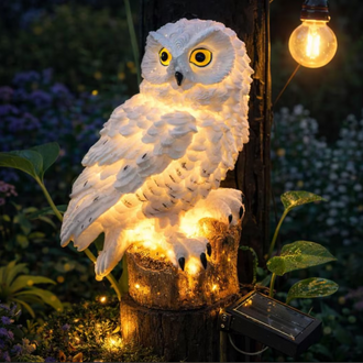Solar Powered LED Owl Stake Light