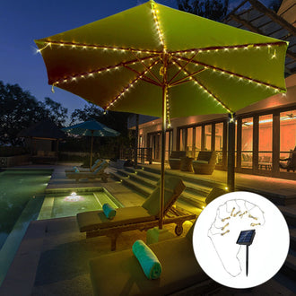 Solar Powered LED Patio Umbrella Light