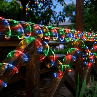 Solar-Powered LED Rope String Light