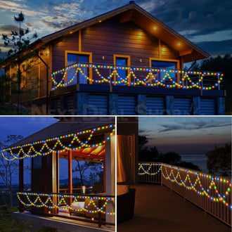 Solar Powered LED Semicircle String Lights