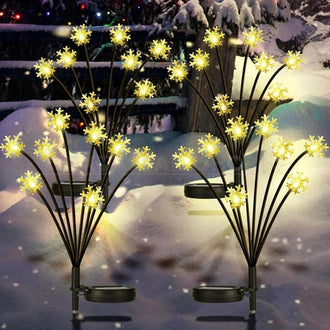 Solar Powered LED Snowflake Garden Stake Light