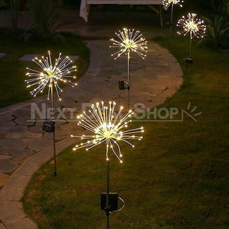 Solar-Powered LED Starburst Garden Stake