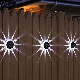 Solar Powered LED Starburst Wall Light