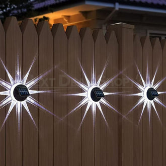 Solar Powered LED Starburst Wall Light