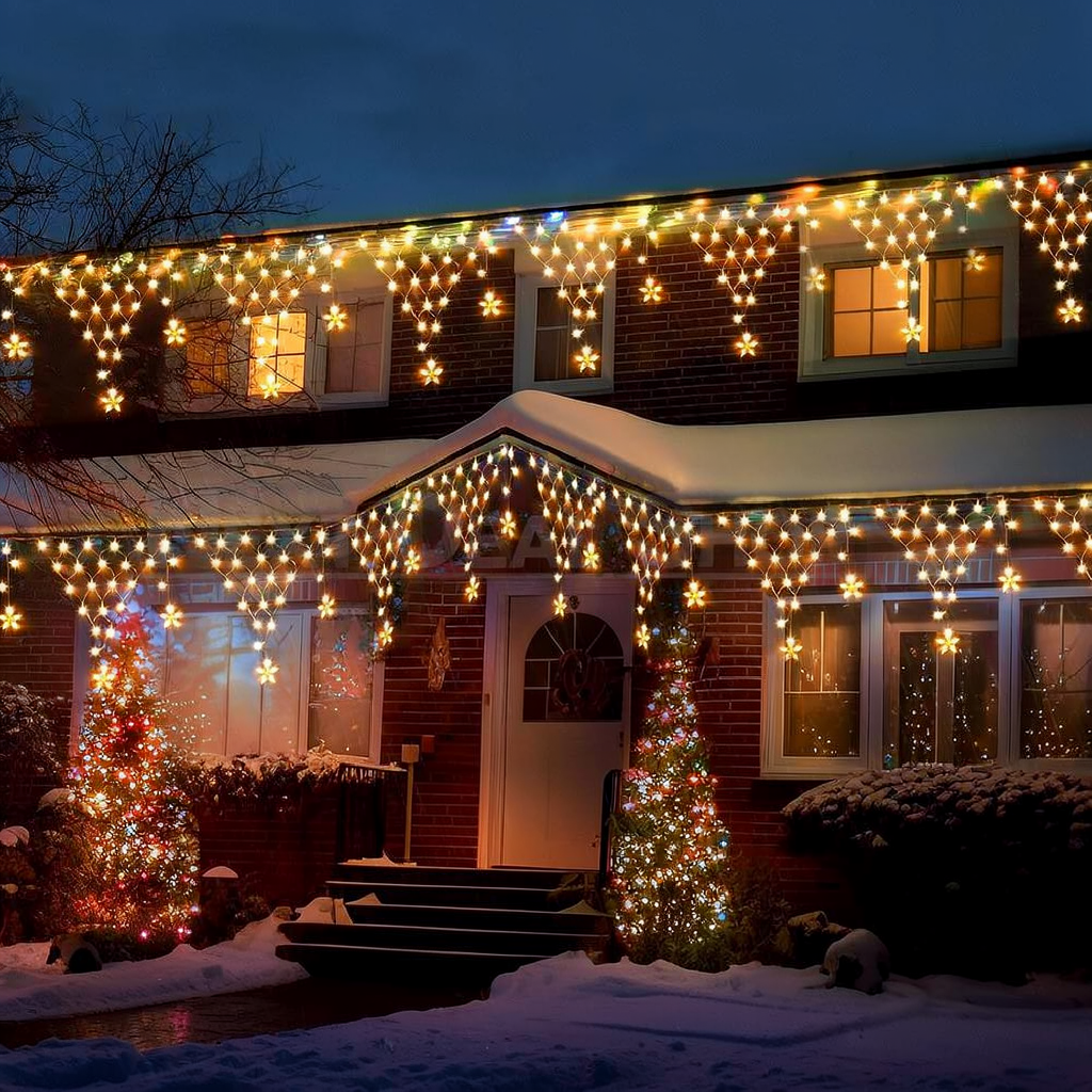 Solar Powered LED Starry Net Light - Weatherproof Yard Garden Patio Outdoor Holiday Party Decor Lighting