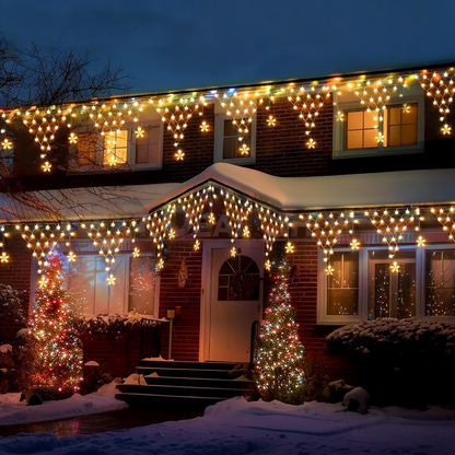 Solar Powered LED Starry Net Light - Weatherproof Yard Garden Patio Outdoor Holiday Party Decor Lighting