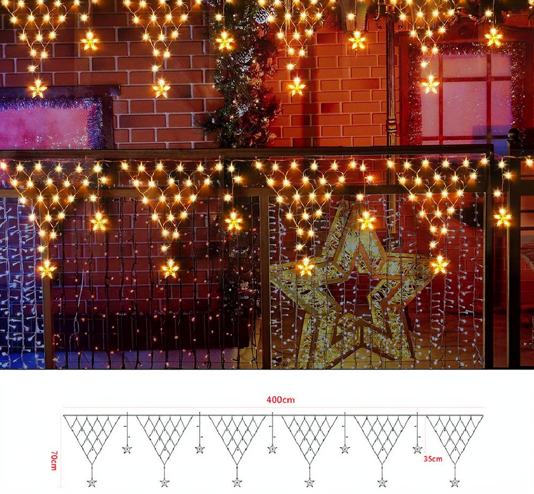 Solar Powered LED Starry Net Light - Weatherproof Yard Garden Patio Outdoor Holiday Party Decor Lighting