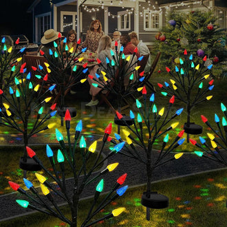 Solar Powered LED Strawberry Tree Stake Light