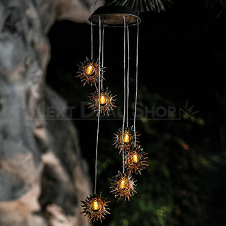 Solar-Powered LED Sun Wind Chime