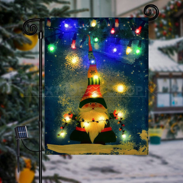 Solar Powered Led Garden Flag-Next Deal Shop-Christmas gnome with light bulbs-Next Deal Shop