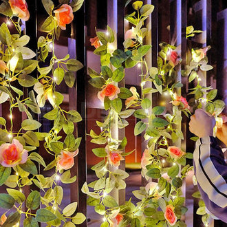 Solar Powered Led Rose Fairy String Light