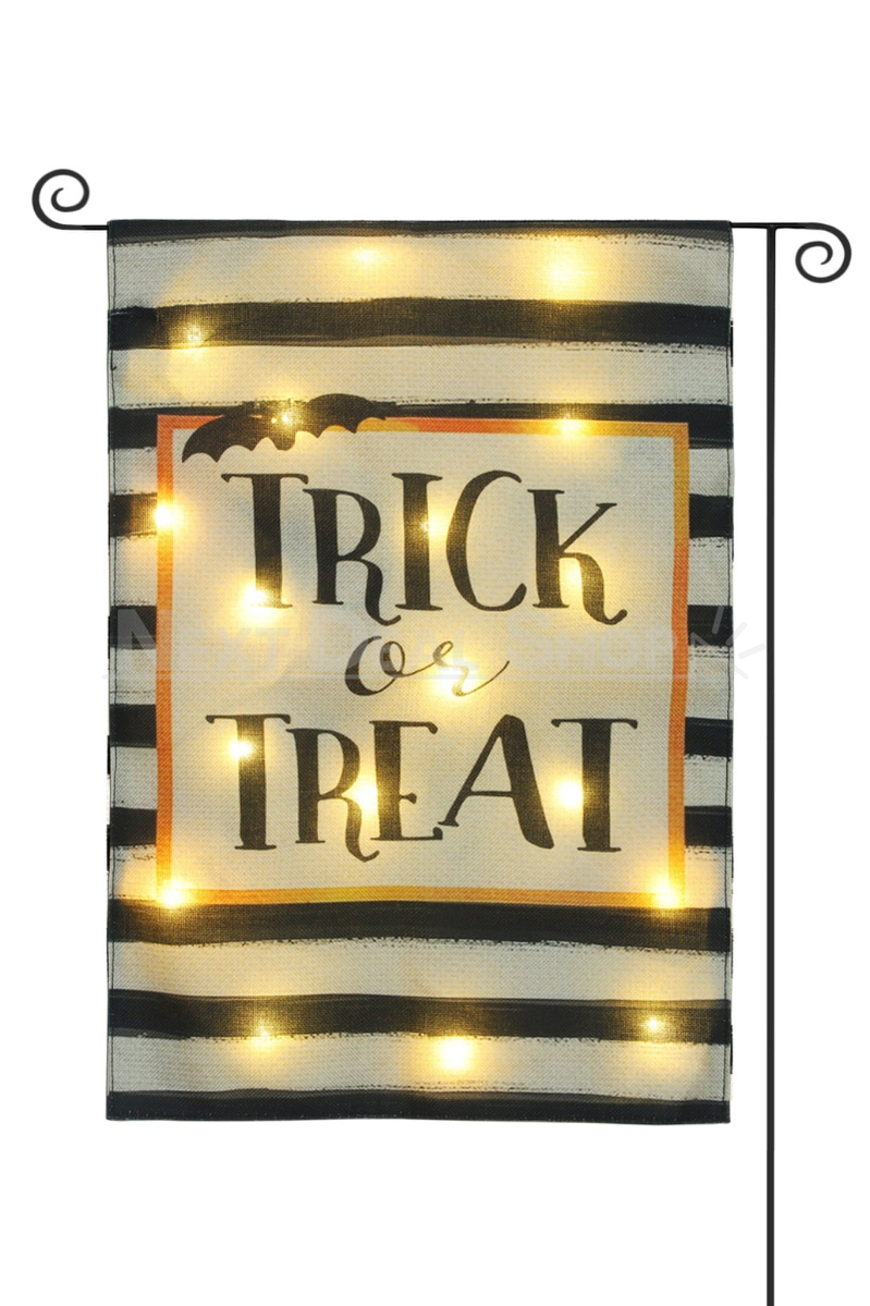 Solar Powered Led Trick or Treat Garden Flag-View 5-Next Deal Shop
