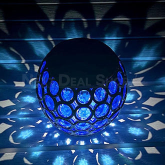 Solar Powered Mosaic Jar LED Garden Light