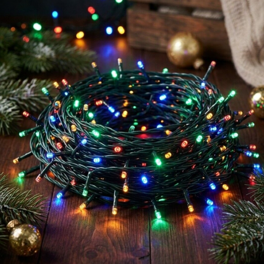 Solar Powered Multicolor Fairy LED String Lights - 100 LED, Weatherproof Outdoor Holiday Home Garden Party Decor Lighting
