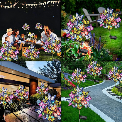 Solar Powered Multicolor LED Butterfly Stake Light - Weatherproof Flower Bed Lighting-View 4-Next Deal Shop