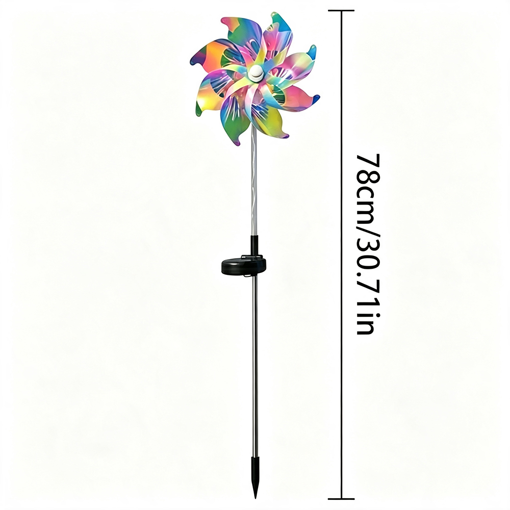 Solar Powered Multicolor LED Pinwheel Garden Stake Light - IP65 Waterproof Yard Lighting-View 4-Next Deal Shop