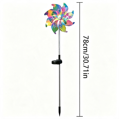 Solar Powered Multicolor LED Pinwheel Garden Stake Light - IP65 Waterproof Yard Lighting-View 4-Next Deal Shop