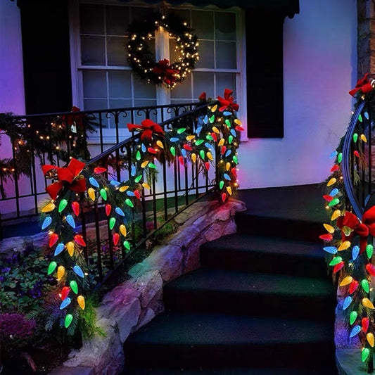 Solar Powered Multicolor LED Strawberry String Lights - Weatherproof Patio & Tree Accent Lighting