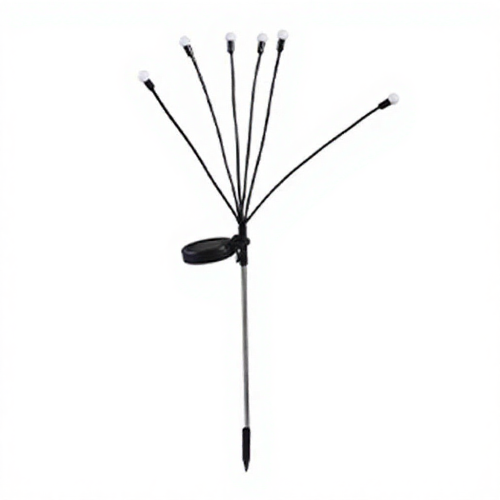 Solar Powered Patriotic LED Firefly Stake Lights -  Waterproof Outdoor Lawn Patio Garden Lighting