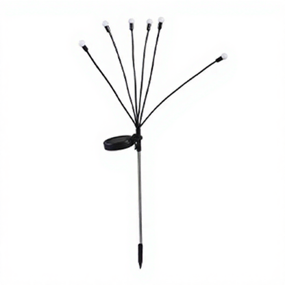 Solar Powered Patriotic LED Firefly Stake Lights -  Waterproof Outdoor Lawn Patio Garden Lighting