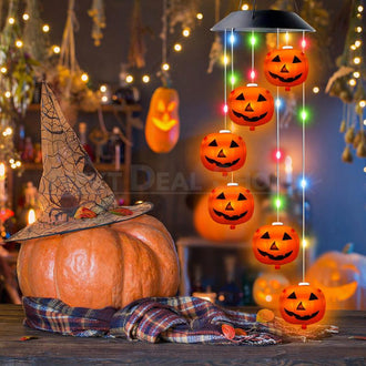 Solar Powered Pumpkin Wind Chime Light