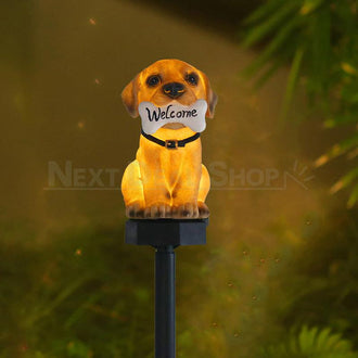 Solar Powered Puppy Garden Stake Light