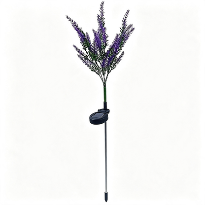 Solar Powered Purple LED Lavender Garden Stake Light - Pack of 2, Weatherproof Lawn Pathway Lighting-View 4-Next Deal Shop