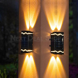 Solar Powered Up & Down Garden Wall Lamp