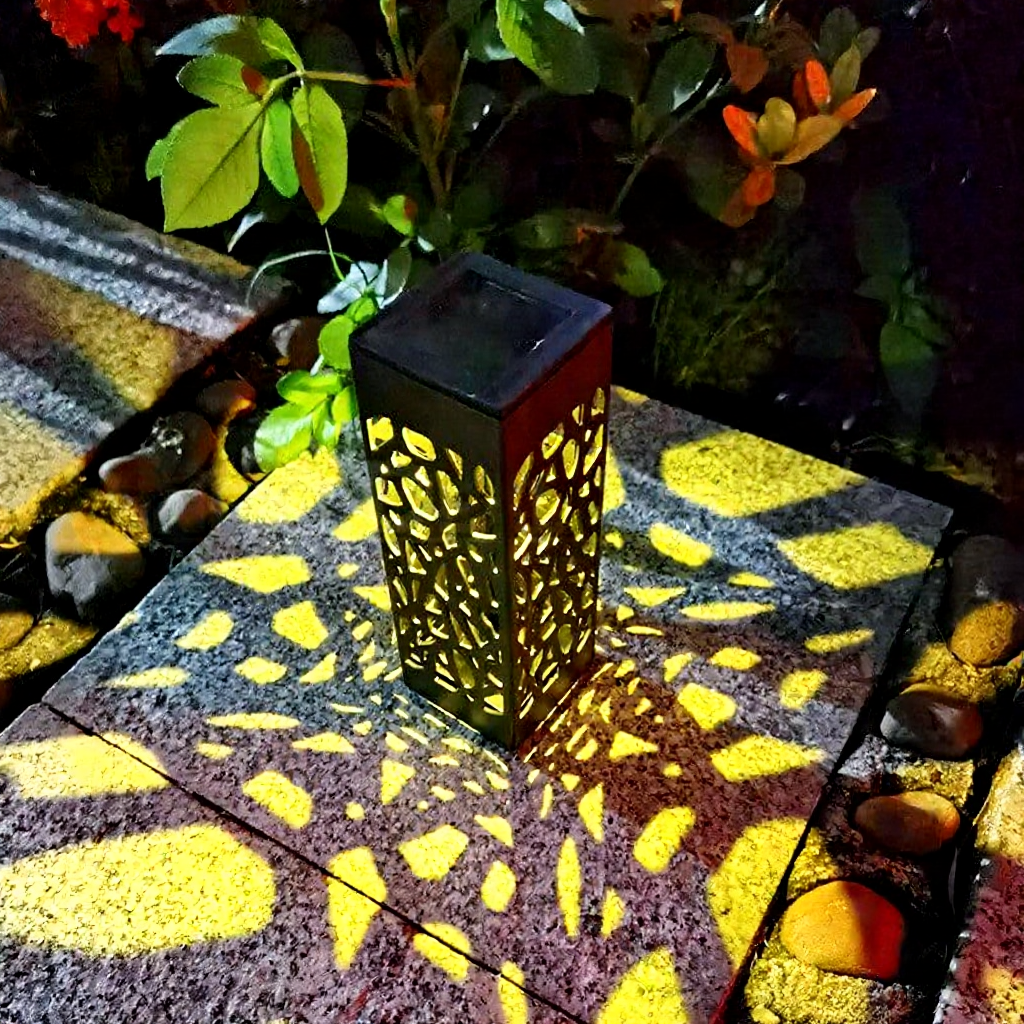 Solar Powered Vintage Outdoor Pathway Lamp - Weatherproof Yard Garden Walkway Decor Lighting
