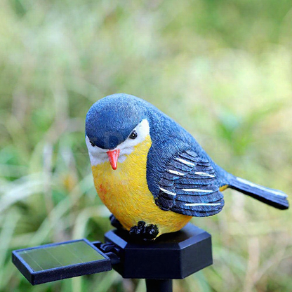 Solar Powered Warm White LED Bird Stake Light - Waterproof Outdoor Lawn Patio Garden Lighting