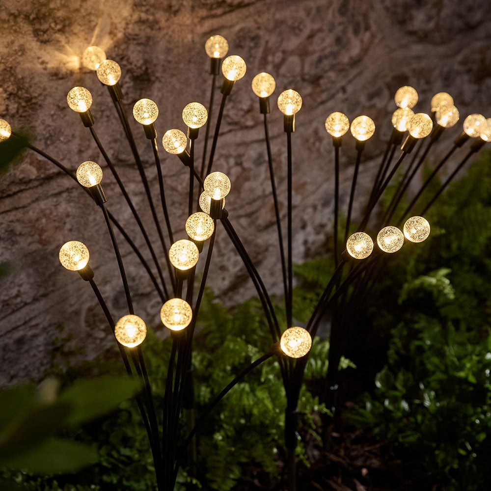 Solar Powered Crystal Bubble Firefly Garden Pathway Lawn Stake Lights-View 1-Next Deal Shop