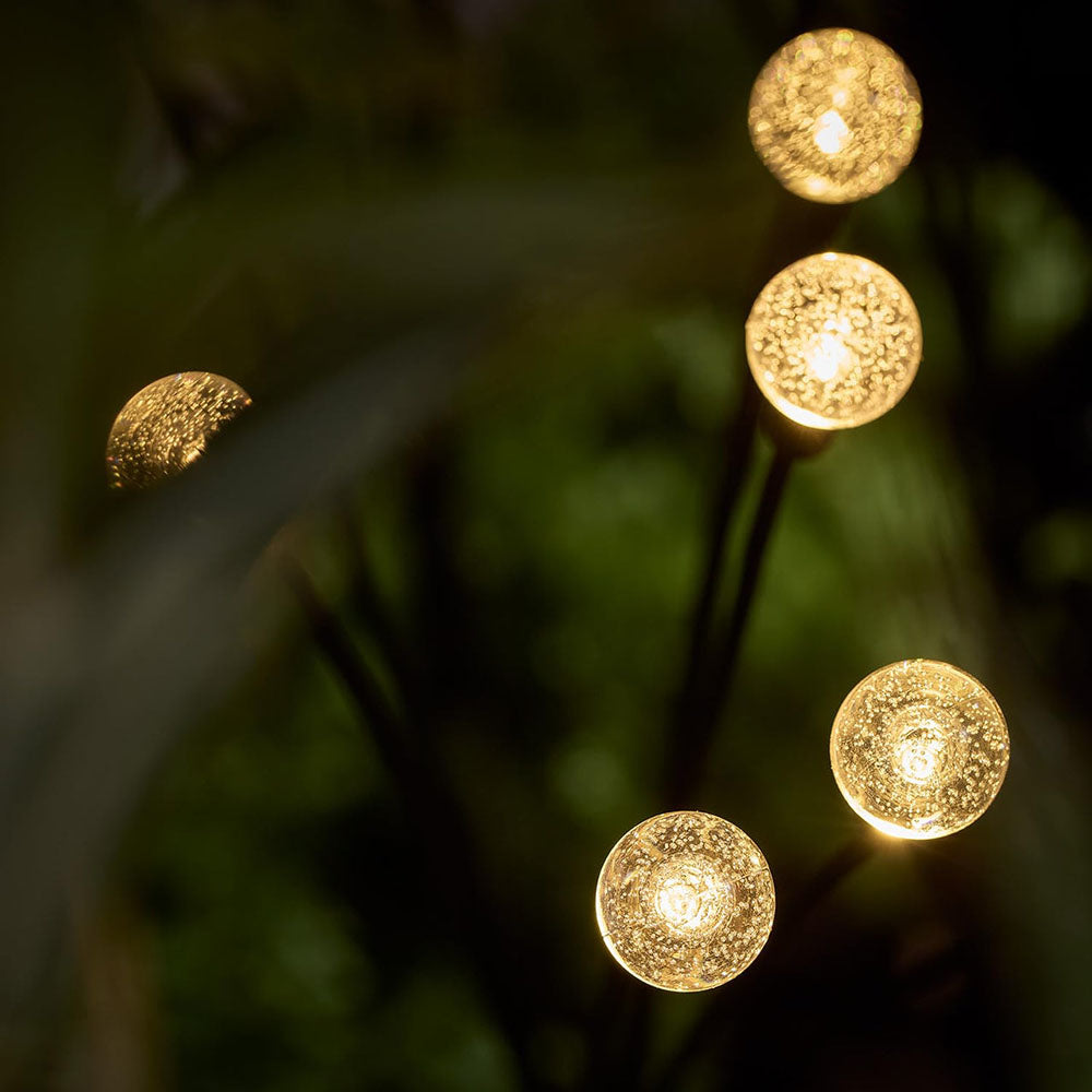 Solar Powered Crystal Bubble Firefly Garden Pathway Lawn Stake Lights-View 4-Next Deal Shop