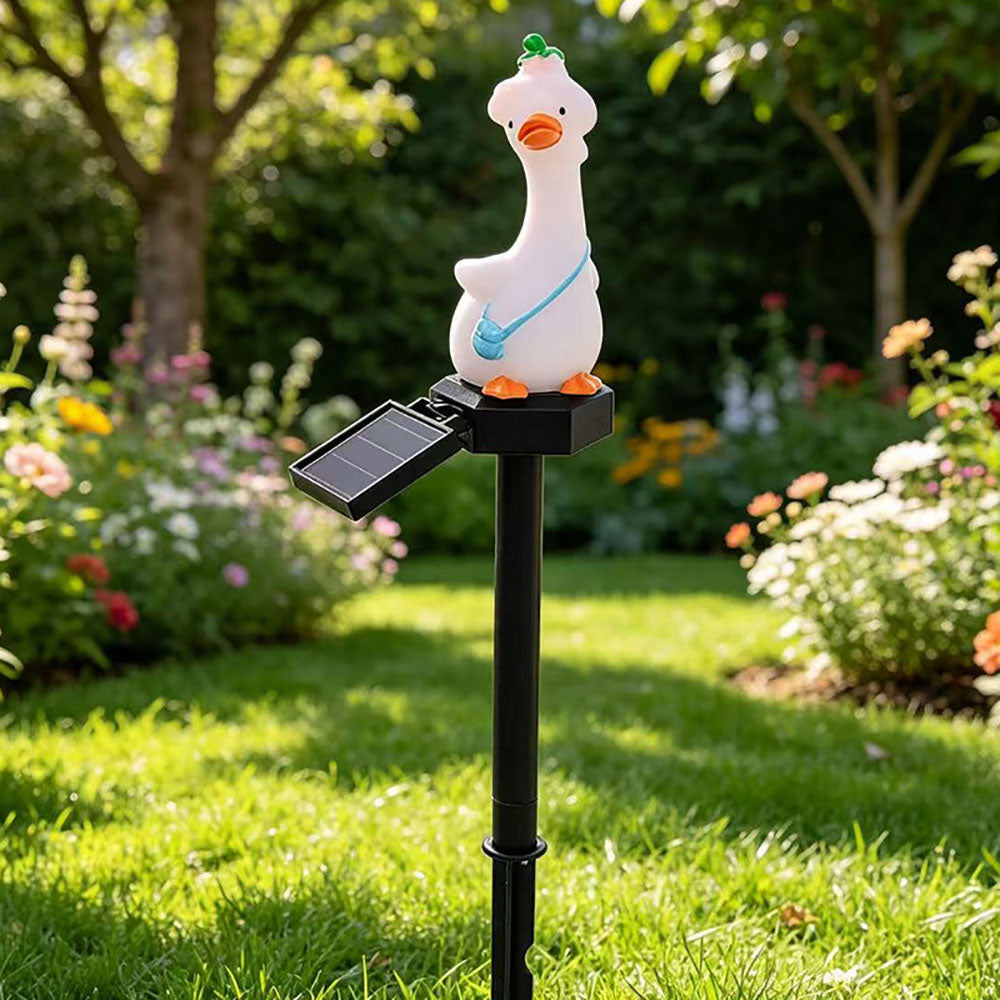 Adorable Solar Powered LED Duck Garden Yard Lawn Stake Light-B-View 5-Next Deal Shop
