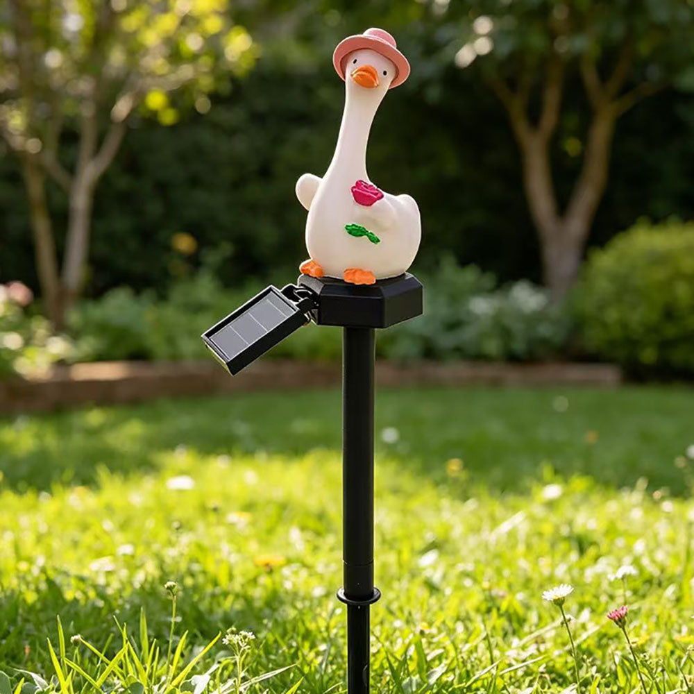 Adorable Solar Powered LED Duck Garden Yard Lawn Stake Light-A-View 4-Next Deal Shop