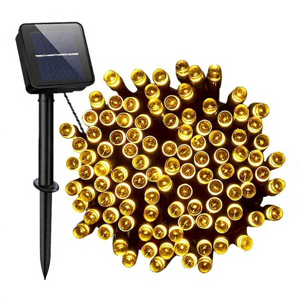 Solar Powered Warm White LED Fairy String Lights - 2 Pack, Weatherproof Patio & Tree Accent Lighting