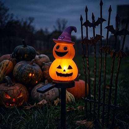 Halloween Solar Powered LED Pumpkin Witch Garden Pathway Yard Stake Light-View 3-Next Deal Shop