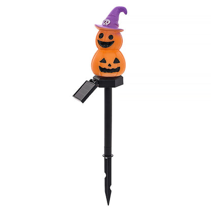 Halloween Solar Powered LED Pumpkin Witch Garden Pathway Yard Stake Light-View 4-Next Deal Shop
