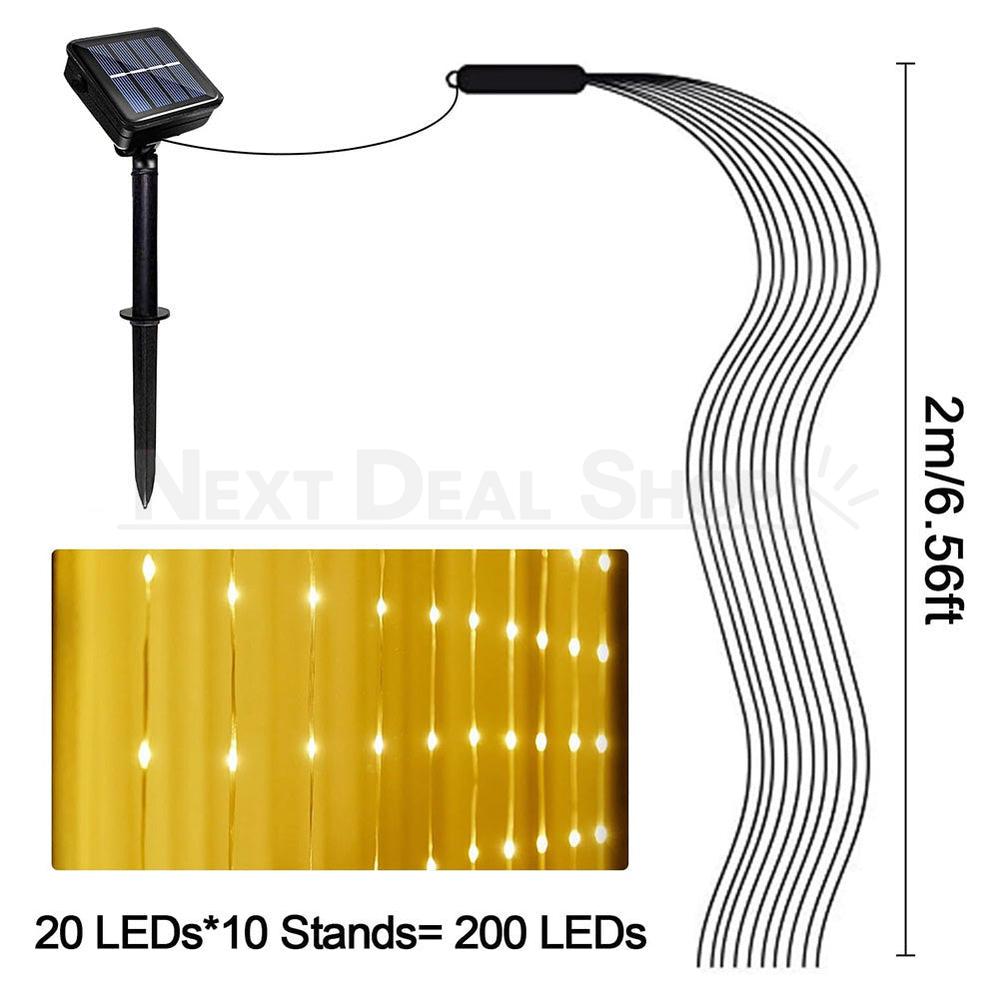 Solar Powered Waterfall Fairy String Light-1 pc-View 8-Next Deal Shop