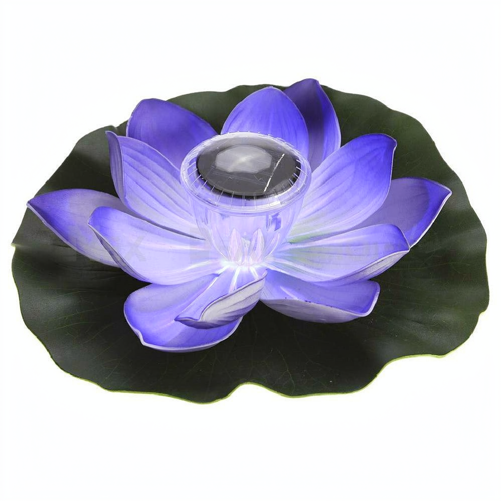Solar Powered Zen Garden Water Lily Floating Light - Garden Pond Birdbath Outdoor Backyard Landscape Decor Lighting